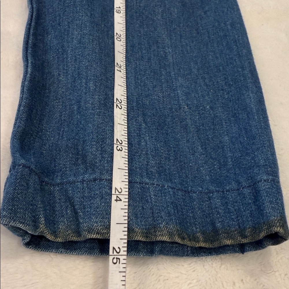 Talbots Cotton Denim Jeans Jacket double button up notched collar pockets SZ SM - Picture 8 of 11